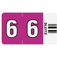 Leitz Ziffernsignal Orgacolor 6 66060000 23x30mm vi 100 St./Pack.