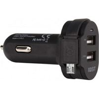 Chargeur de voiture double USB Xqisit 6A noir