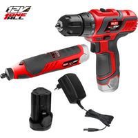 kit avvitatore e multiutensile a batteria valex, 12 v batteria 2 ah e caricabatterie inclusi