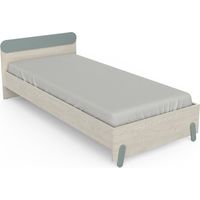 Lit enfant style scandinave chêne clair/vert Venezia