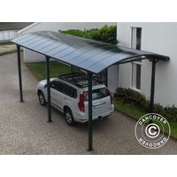 Marquesina para coches XL Boston, 3,59x7,62x3,6m, Gris - Dancover