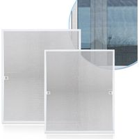 SWANEW Zanzariera finestra telaio in alluminio zanzariera impermeabile protezione UV per finestre - 100x120CM