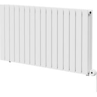 Hudson White 600mm x 1212mm Horizontal Digital Thermostatic Electric Double Panel Radiator