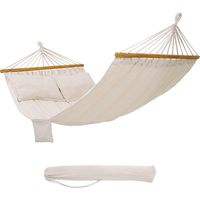 Songmics – Hamac de jardin 210 x 150 cm avec 2 oreillers – Charge maximale 300 kg – 70% coton et 30% polyester – GDC22M01