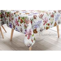 NAPPE LIMA © en CIBAIRE PLASTIQUE PLASTIFIANT HYDROFUGE FLEURS FABRIQUÉES EN Italie Cm.140x500