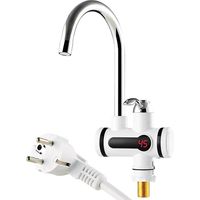 Elektrischer Warmwasserhahn, 220 V elektrischer Sofort-Warmwasserhahn mit LED-Digitalanzeige, Schnellheizender Küchen-Badezimmer-Wasserhahn-Warmwasserbereiter