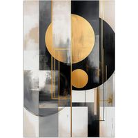 PÓSTER Abstracto - Oro - Plata - Formas - Estética - Moderno Pared Decoracion Grande 80x120