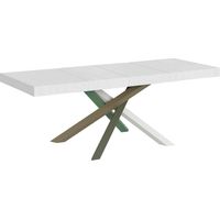 Tavolo Allungabile 160-420x90x77 cm Volantis Premium Bianco Frassino Telaio 4A