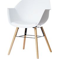 Silla WISEMAN con cojines de asiento UE 2 unidades blanca