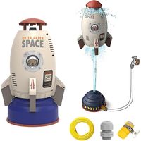 Shine Home Rocket Wassersprinkler Kinder Outdoor, Water Rocket Sprinkler, Garten Wasserstrahl Rakete, Raketwatersproeier, 5 Meter Slang, Waterspeelgoed Voor Kinderen, Waterraketsprinkler(bruin)