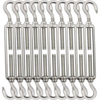 Kabelspanndraht, M5-Drahtspanner, Kabelspannhaken und -haken, Kabelspanner aus Edelstahl 304 – 10 Stück