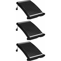 3 pcs Panneaux de chauffage solaire de piscine, Panneau solaire thermique incurvé pour piscine courbés 72,5x46cm MAE7530