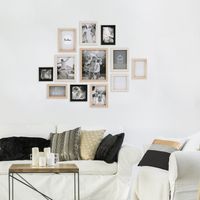 Lot de 12 Cadres Photo - HOME DECO FACTORY - Noir et Beige
