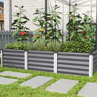 Carré potager Linus IN-OUT S – bac Zincalume®, Couleur Granit/Aluminium