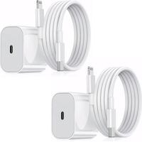 2 prises de courant 20 W pour iPhone avec câble