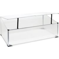 Wiltec Mini serra in policarbonato trasparente e alluminio 100x60x40cm, tetto apribile