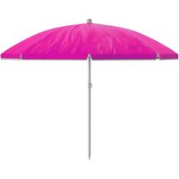 Marbueno Sombrilla Polyester Acero Con Funda Color Rosa 240 cm Jardin