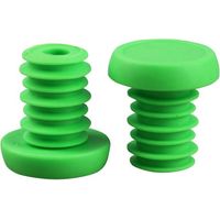paire d'embouts de guidon en plastique anti-vibrations, couleur vive, résistants à l'usure, pour VTT-Green