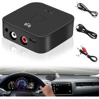 Récepteur NFC Bluetooth 5.0 : adaptateur audio Bluetooth pour chaîne stéréo, récepteur adaptateur audio sans fil HiFi avec prise jack AUX 3,5 mm pour les produits numériques dotés de la fonction Bluet