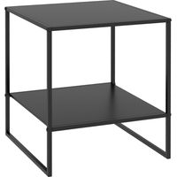 Beistelltisch im Industriedesign Couchtisch Nachttisch, 1 Ablage, Schwarz