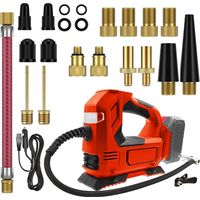 M18 Compresseur de batterie sans fil (sans batterie, sans chargeur) Pompe à air portable avec manomètre numérique pour voitures, motos, vélos, piscines de sport