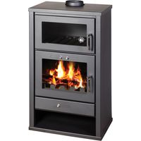 Victoria Kaminofen Triumph F Schwarz mit Backfach und 12,3 kW