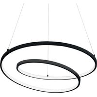 LED Dekorative Swirl Integrierte Pendelleuchte Schwarz, 3000K