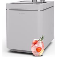 Klarstein IceCraft Machine à glaçons - 12 kg/24 h, glaçons en 6 min, 2 tailles, machine à glaçons maison, petite machine à glaçons, design moderne, nettoyage auto, 150 W, blanc