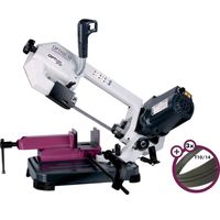 Scie à ruban portable à métaux 0-60° capacité de coupe ronde 125 mm 1 kW 230V avec 3 lames de scie supplémentaires Optisaw SP13V PACK