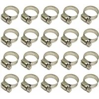 20 Stück Schlauchschellen, verstellbare Schlauchschellen 10-16 mm, Schlauchschellen aus Edelstahl 304, Metallschlauchschellen, für Schläuche, Gasleitungen, Wasserleitungen, Kabel, Wasserhähne usw.
