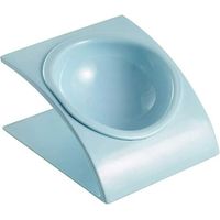 Bleu Porte-gamelle Surélevée Pet Gamelles incliné pour Chien et Chat Gamelles Chien Chat Mélamine avec Support