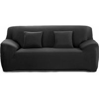 Housse de canapé Extensible 2 Places avec accoudoirs,Revêtement de Canapé (Noir,2 Places)680g