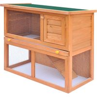 Kaninchenstall Kleintierhaus Hasenstall 1 Tür Holz vidaXL