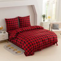 Linge de lit en coton 220 x 200 cm, motif bûcheron