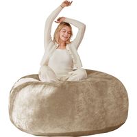 6FT Sac de bean bag, fauteuil bean bag, canapé pour adultes, fauteuil de lecture doux et confortable, adapté pour chambre à coucher, balcons et autres lieux