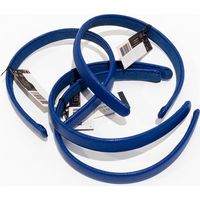Lot de 4 - MARQUE INCONNUE - Serre-têtes fins - Bleu roi aspect cuir - Neufs avec étiquettes - Voir photos