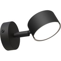 Lampada a Parete Sora, Metallo, Nero, 15x8x8 cm