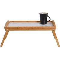 Plateau - ZONS - BAMBOU - Blanc - 50x30x24cm - Pratique et créatif