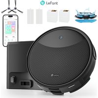Aspirateur Robot Laveur Lefant M350 3 en 1, 8000Pa, Vidange Automatique de Poussière, Navigation Laser & Cartographie Intelligente, Zones d'Interdiction Virtuelles, Spécial Poils d’Animaux, Sols & Tap