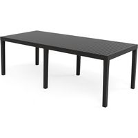 Mesa de Comedor IPAE Progarden Indo ind012an Extensible Antracita 220 x 90 x 72 cm
