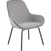 Dmora - Chaise de bureau Dglionn, Chaises de salle d'attente de bureau, Chaise de salle d'attente ergonomique, 66x59h90 cm, Gris