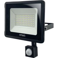 Projecteur LED 30W Noir détecteur de mouvement extérieur IP44 Température de Couleur: Blanc neutre 4000K