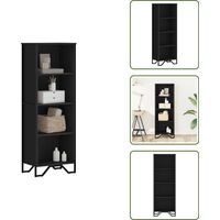 Bibliothèque noir 50x31x137,5 cm bois d'ingénierie - Bibliothèque - Bibliothèques - Étagère - Armoire De Rangement