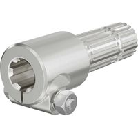 Wiltec Manchon de Prise de force Cardan - Longueur 175 mm - Raccord logement 1 3/8" 6D - Raccord sortie 1 3/4" 20D - Ø 36 mm/44,3 mm - Arbre cannelé de tracteur