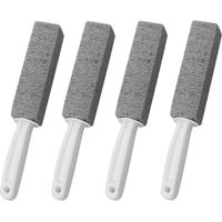 pezzi di spazzola per la pulizia in pietra pomice con manico, blocco di pulizia per scopino per WC, per cucina/griglia/bagno/WC/piscina