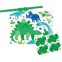 Jeu d'anniversaire sur le thème des dinosaures : bandeau de 16 pièces