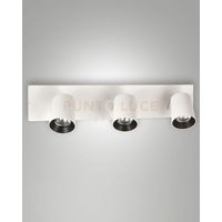 MODO SPOT BIANCO 3 LUCI ALLUMINIO SPAZZOLATO ORIENTABILE ATTACCO GU10 IP20