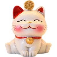 Statuette de chat chinois miniature, chat porte-bonheur, décoration pour étagère