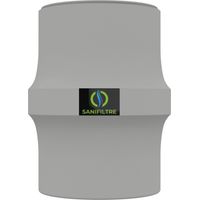 Filtre anti-odeurs au charbon actif Ø 100 mm – Compatible fosse septique – Durée de vie jusqu'à 4 ans – PVC anti-UV – Hydrodiv