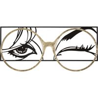 Pannello da parete Eyewear in ferro, sguardo femminile con occhiali
